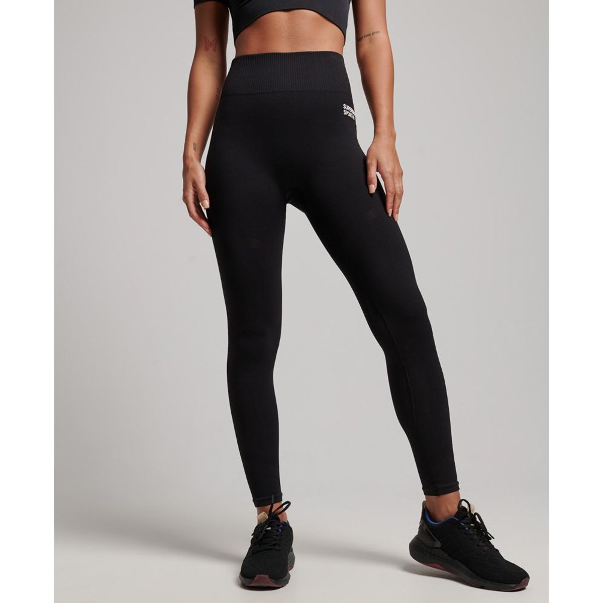 Superdry Sport Kvinder - Core Seamless 7/8 Tights - Black XXS/XS