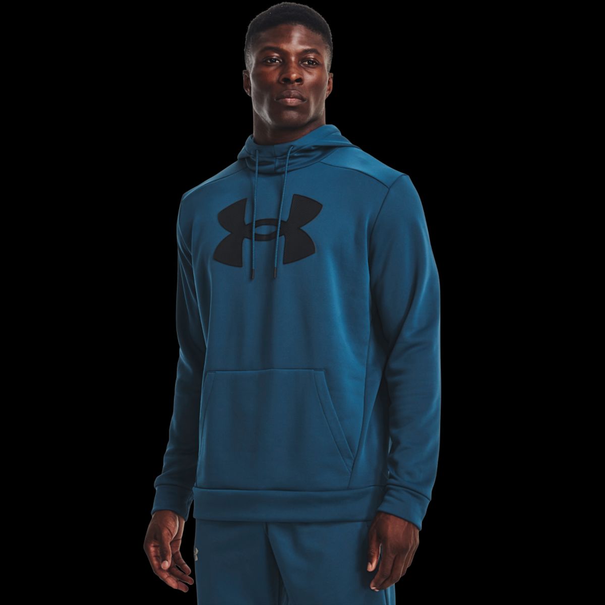 Under Armour Mænds - Big Logo Hoodie - Petrol Blue S