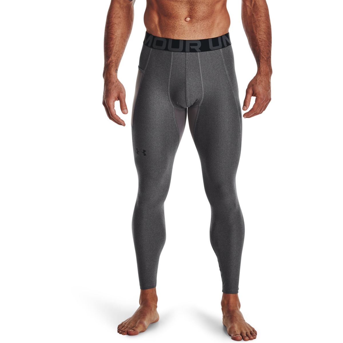 Under Armour Mænds - HeatGear Leggings - Carbon Heather Grey XL