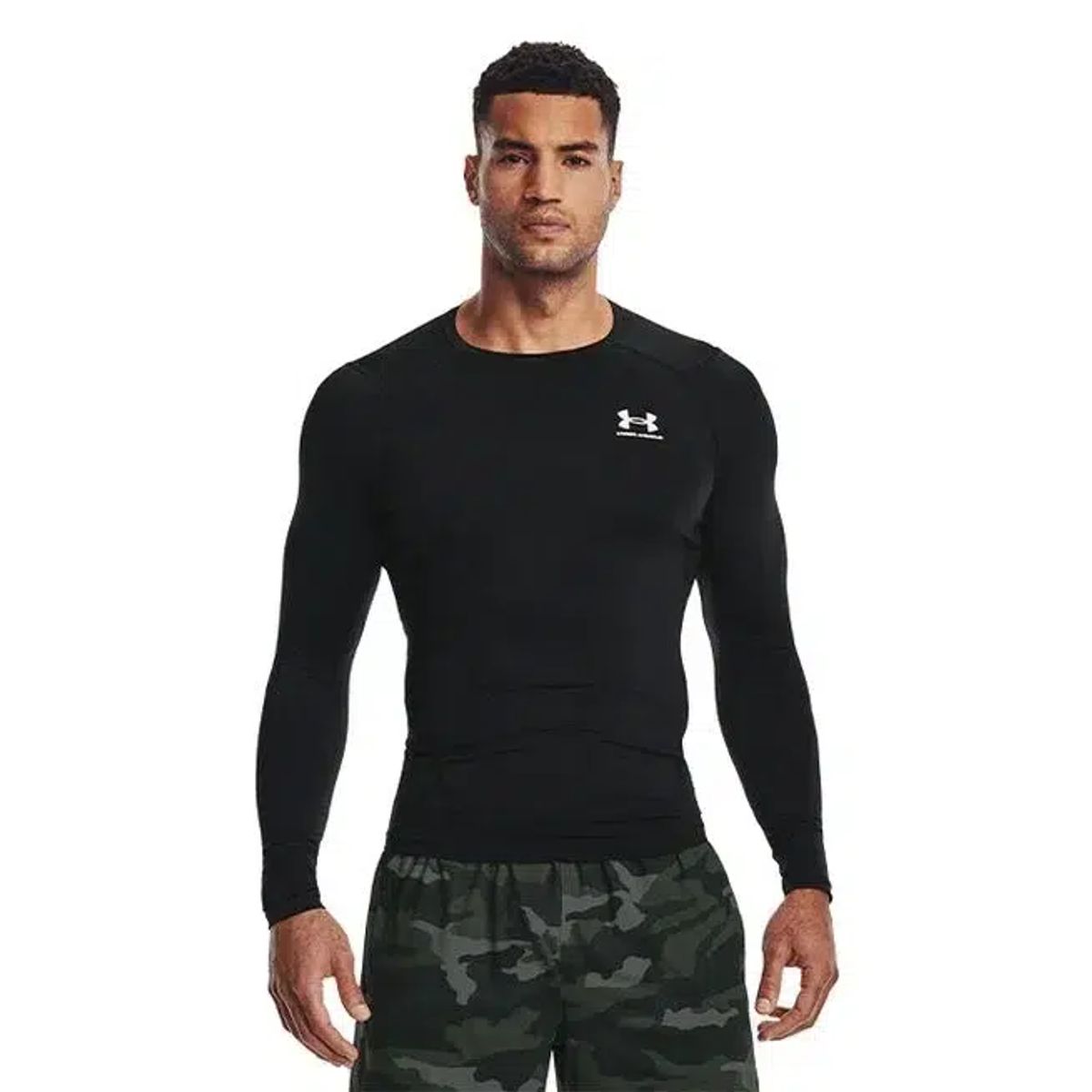 Mænds Under Armour - Compression LS T-shirt - Black XXL