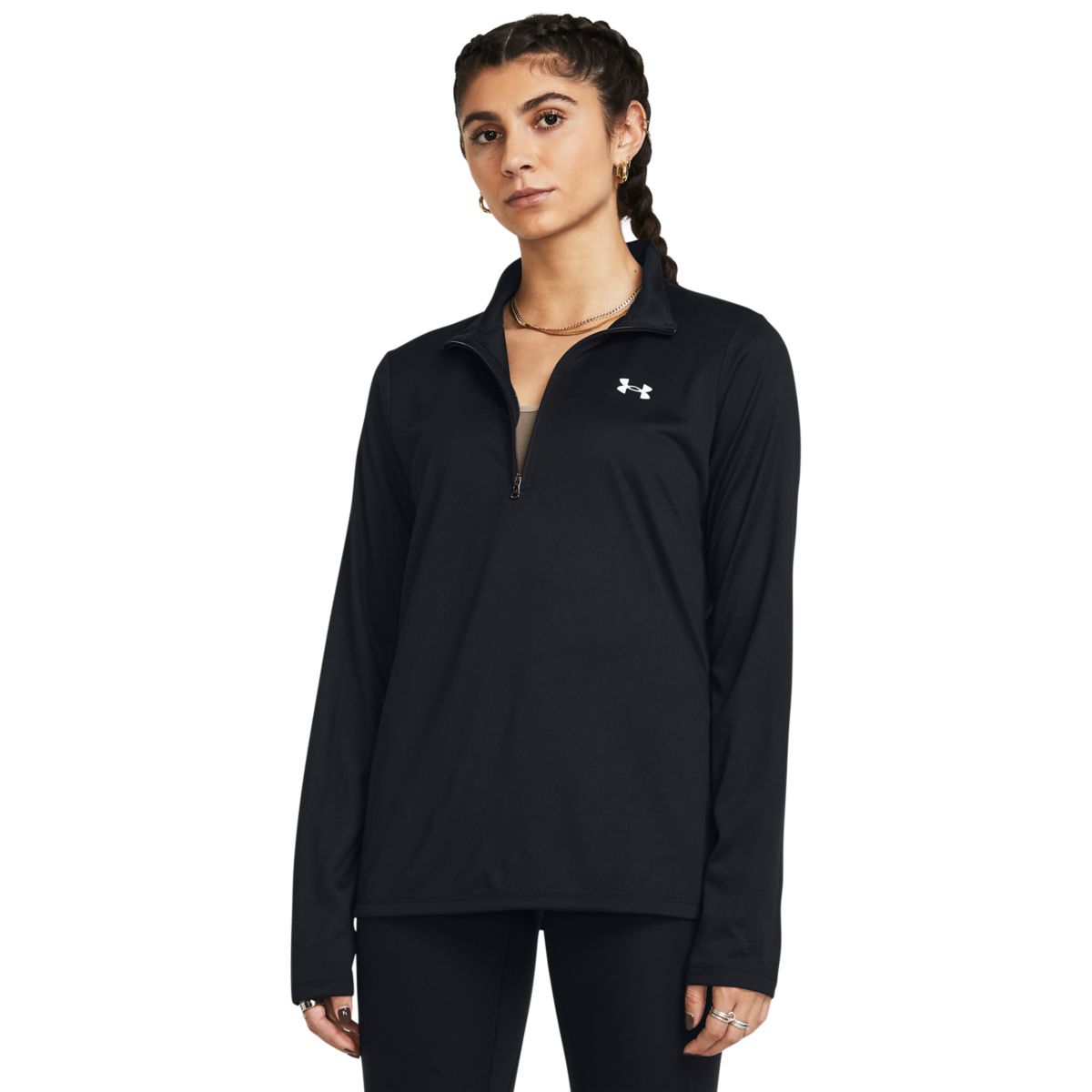 Kvinders Under Armour - Langærmet Tech 1/2 Zip - Black L