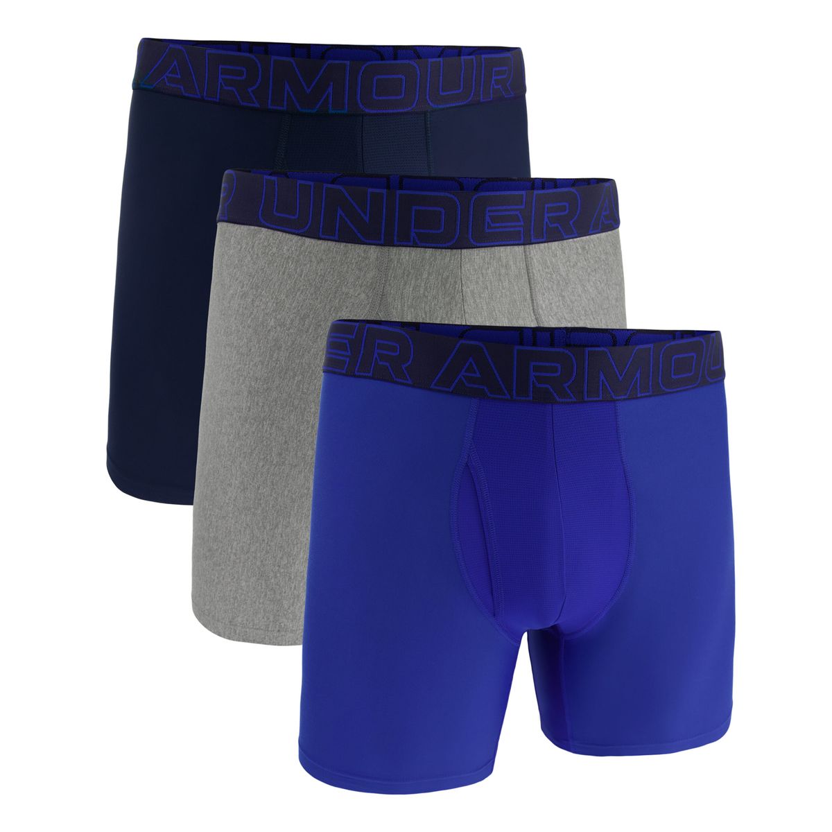 Under Armour Mænds - Tech 6" Boxer Shorts 3-Pack - Blue 3XL