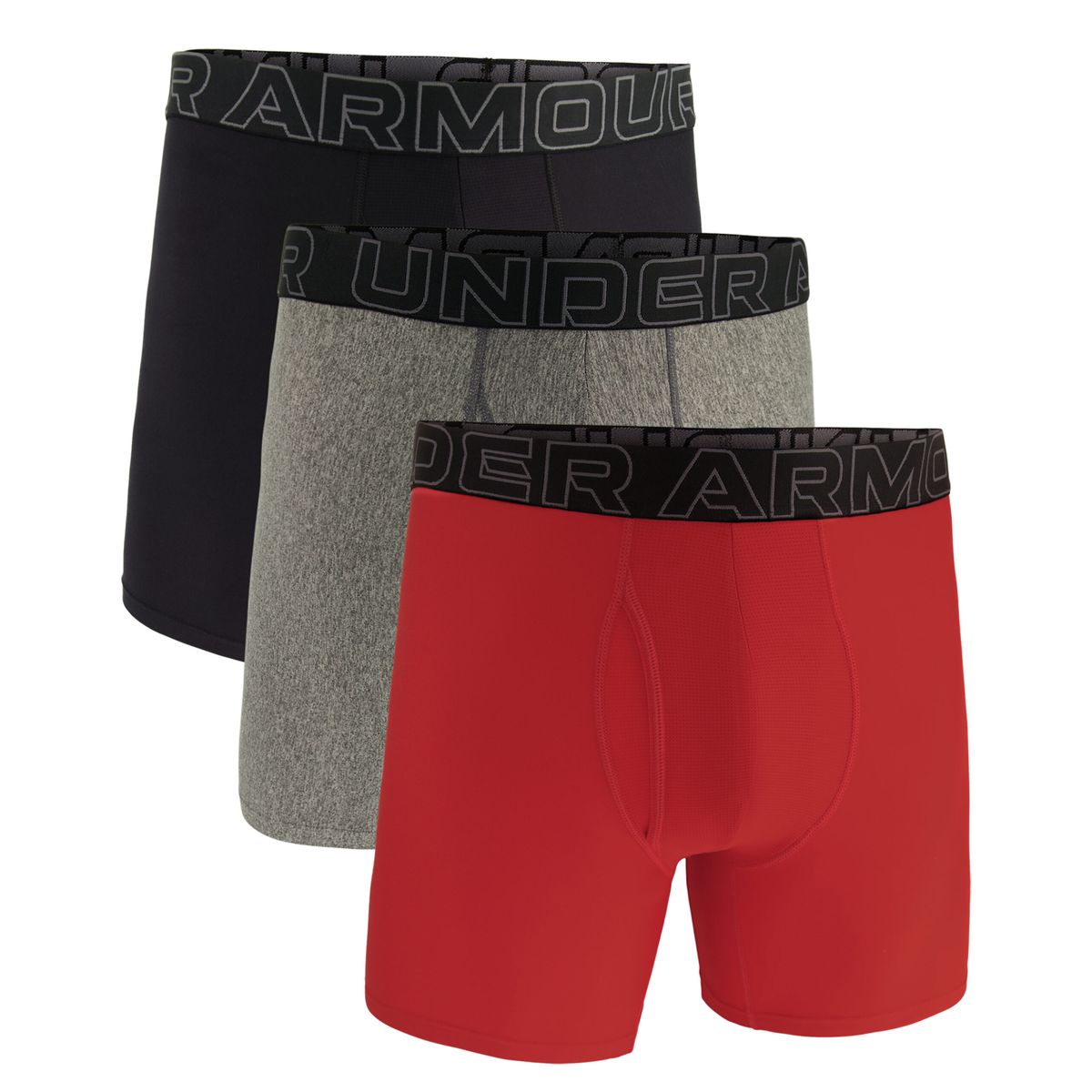 Under Armour Mænds - Tech 6" Boxer Shorts 3-Pack - Red XL