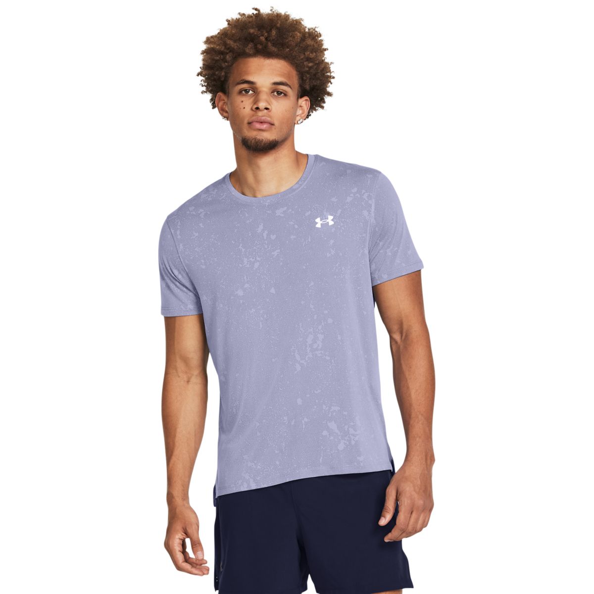 Under Armour Mænd - Launch Splatter T-Shirt - Celeste 3XL