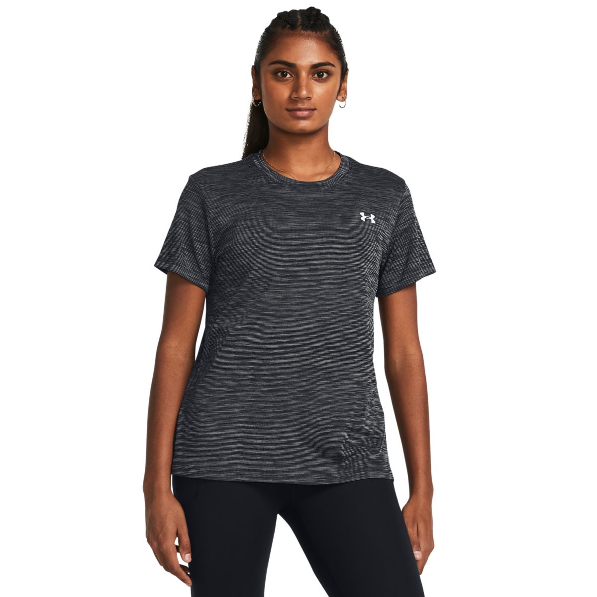 Kvinders Under Armour Techâ¢ Textured T-Shirt - Black XL