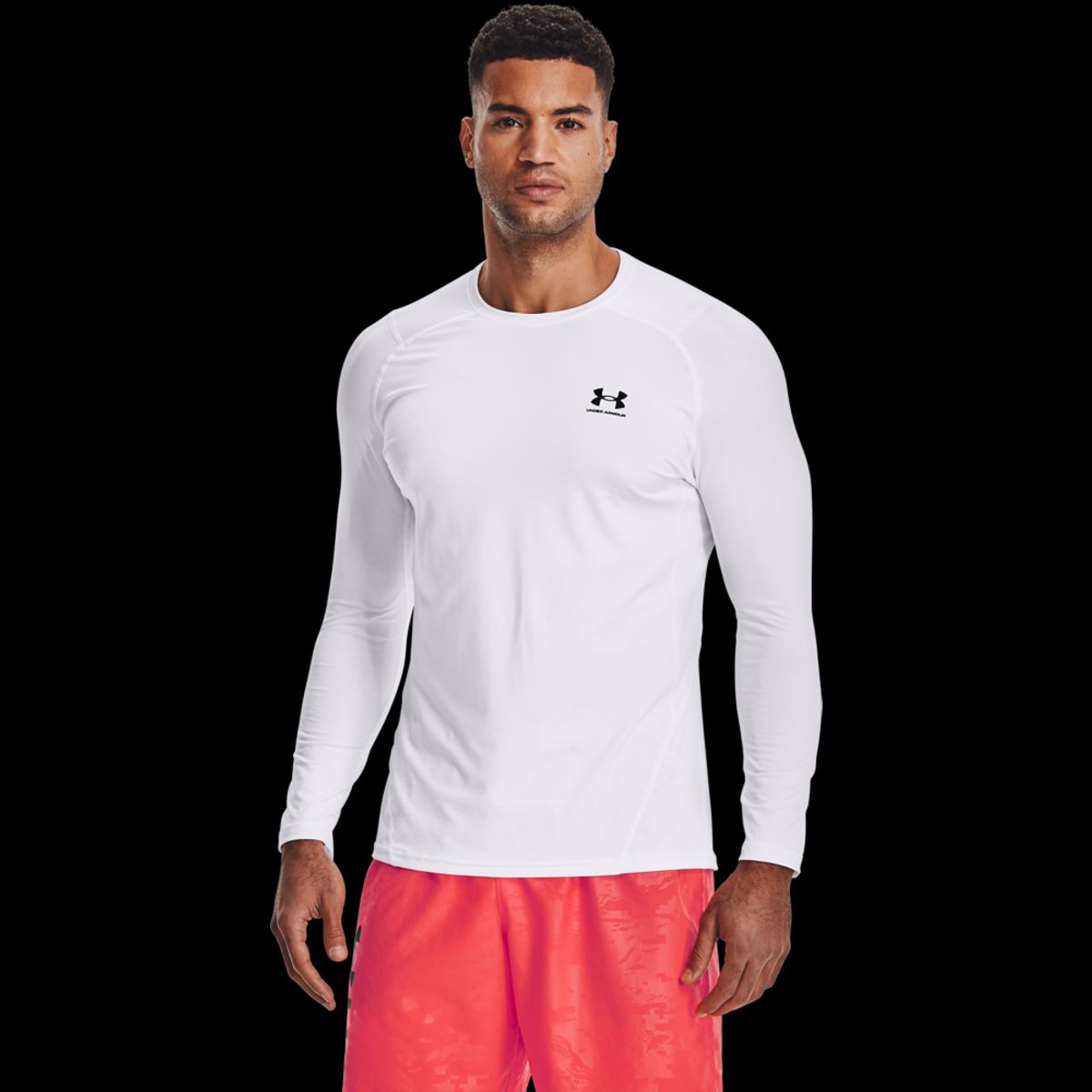 Mænds Under Armour - HeatGear Armour Fitted LS - White XXL