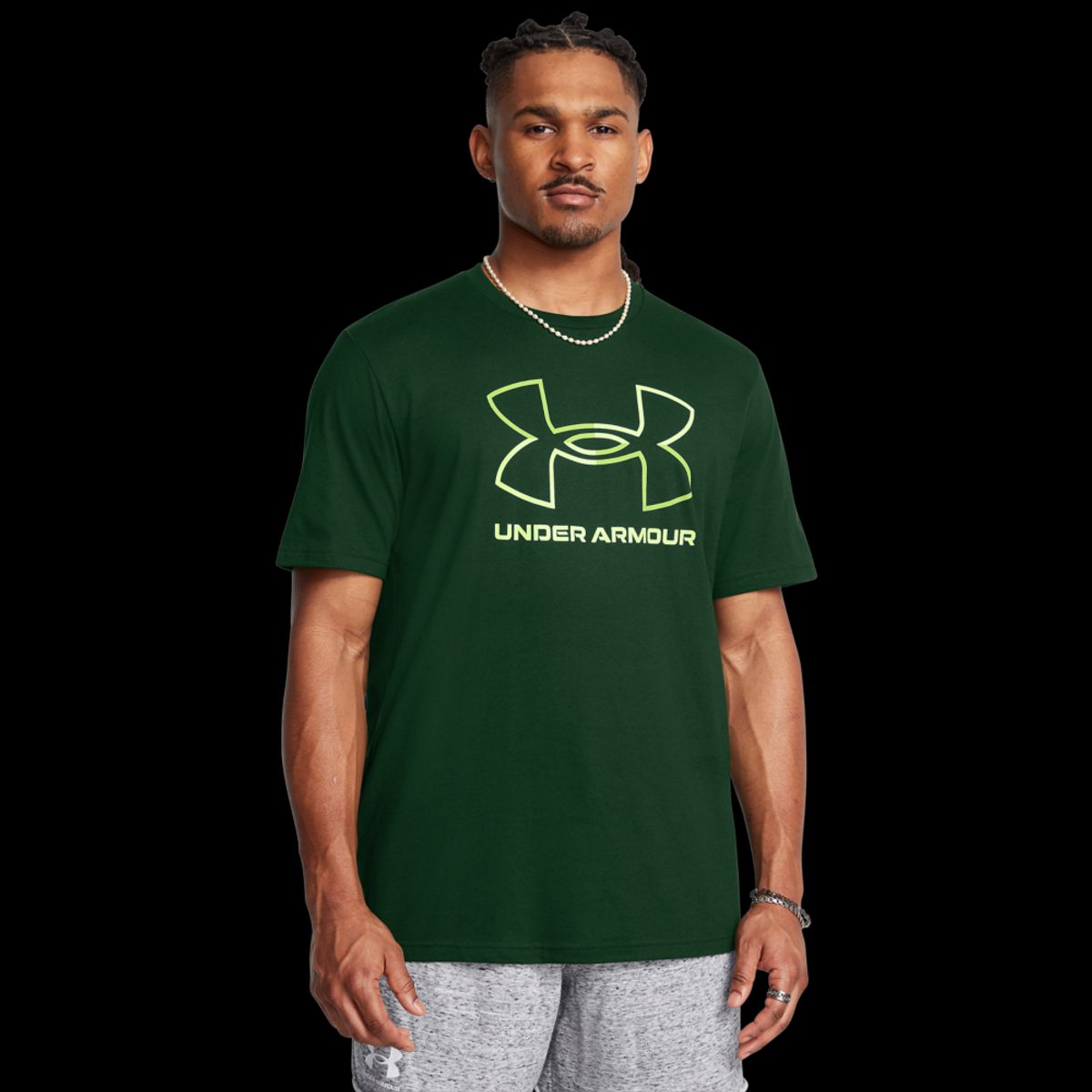 Under Armour Mænds - Foundation Shortsleeve - Forest Green L