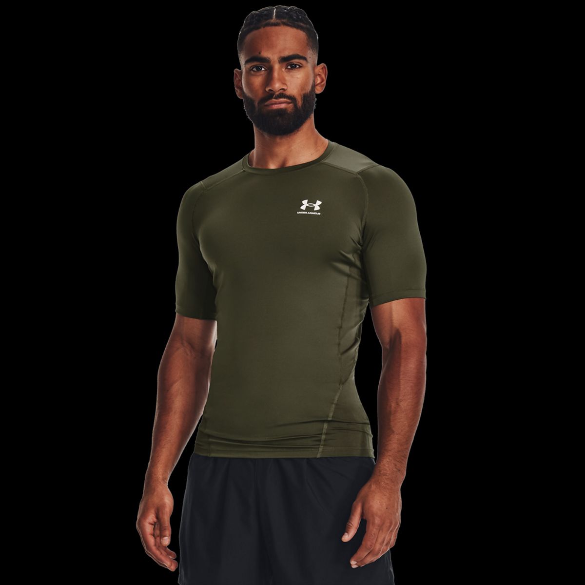 Mænds Under Armour - Compression SS T-shirt - Marine Green L