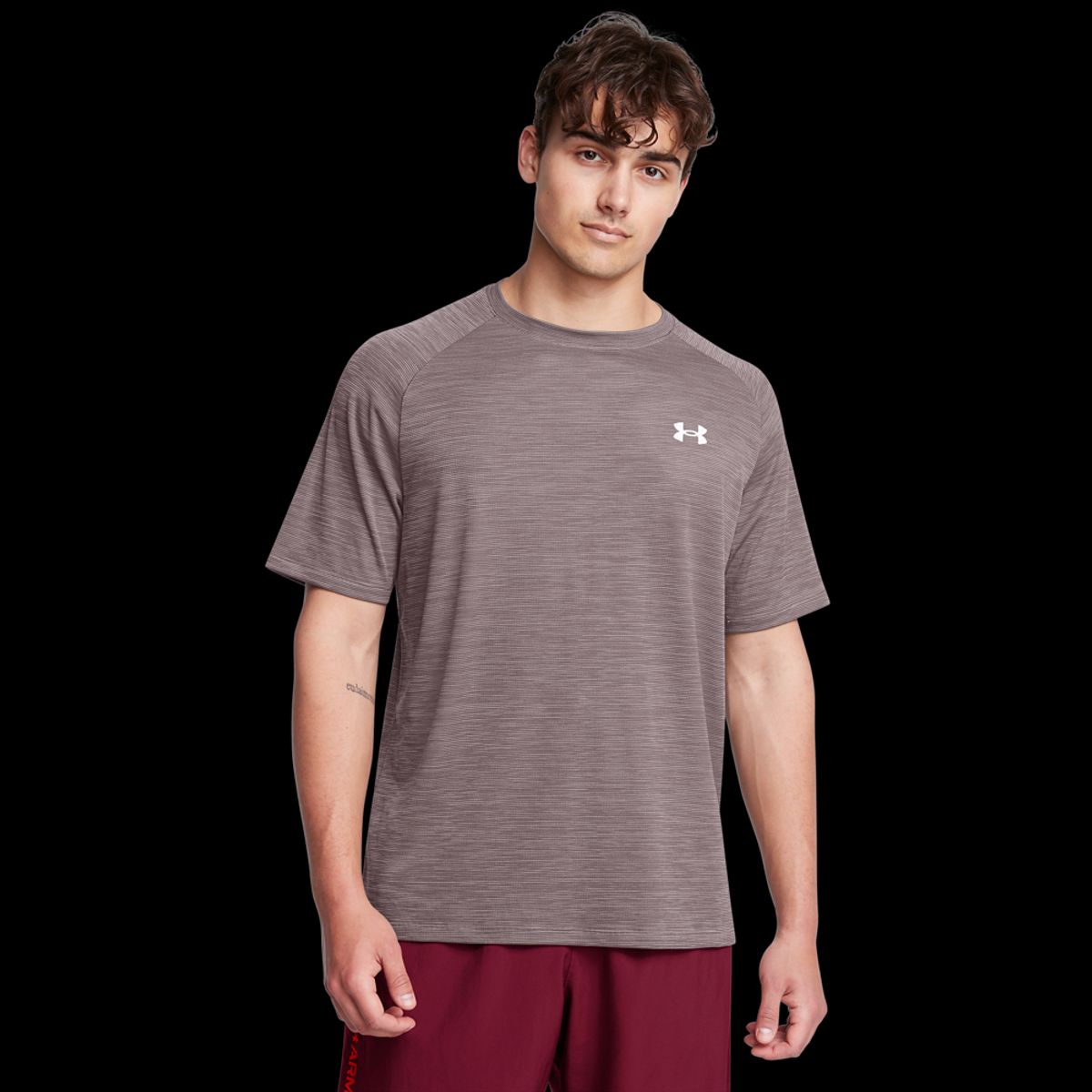 Under Armour Mænds - Tech Textured Ss - Tetra Gray XXL