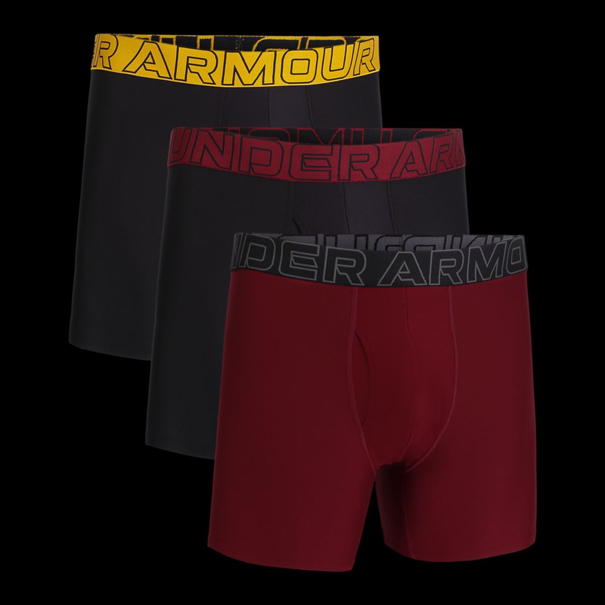 Under Armour Mænds - Tech 6" Boxer Shorts 3-Pack - Cardinal Red L