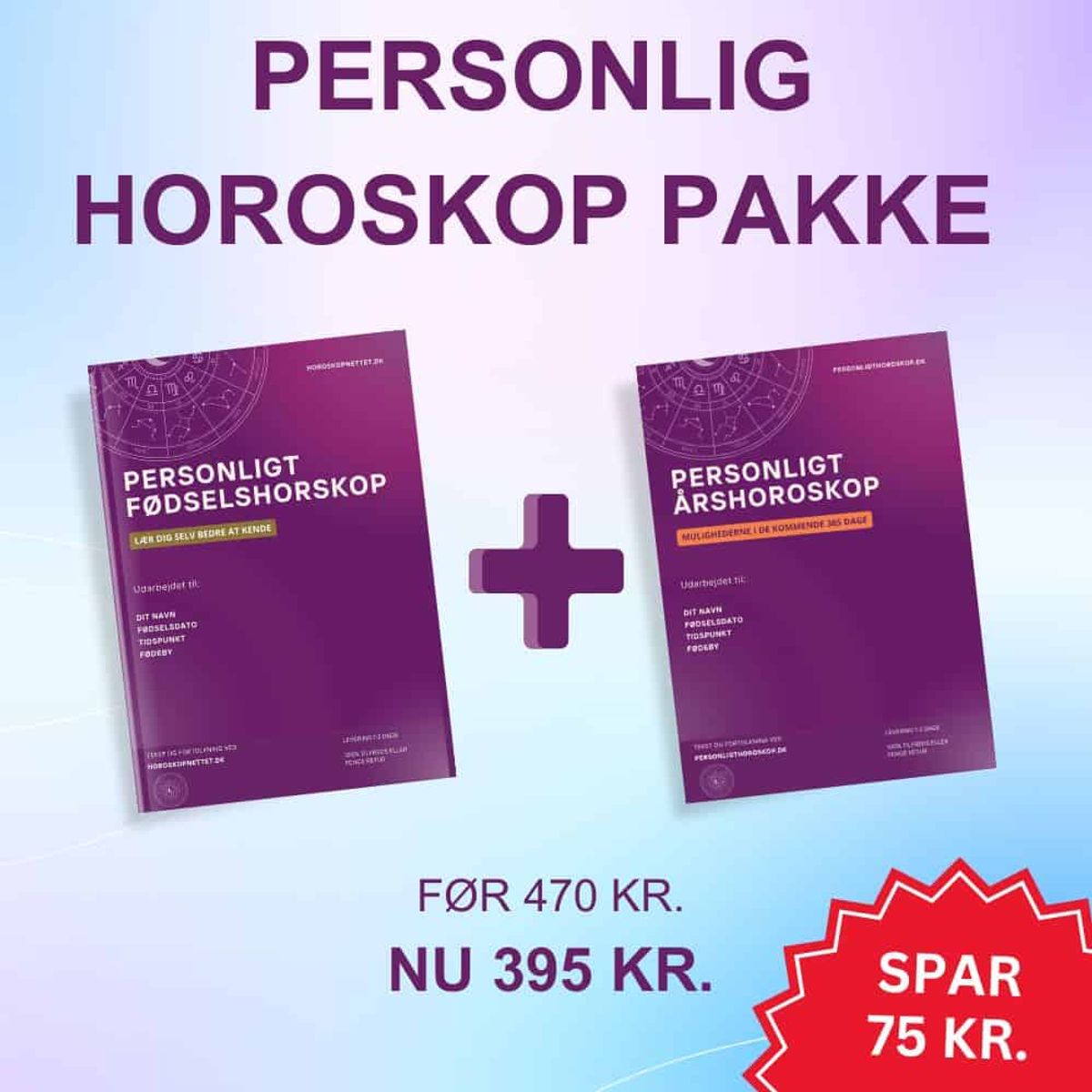 Horoskop pakke (fødsels + årshoroskop)