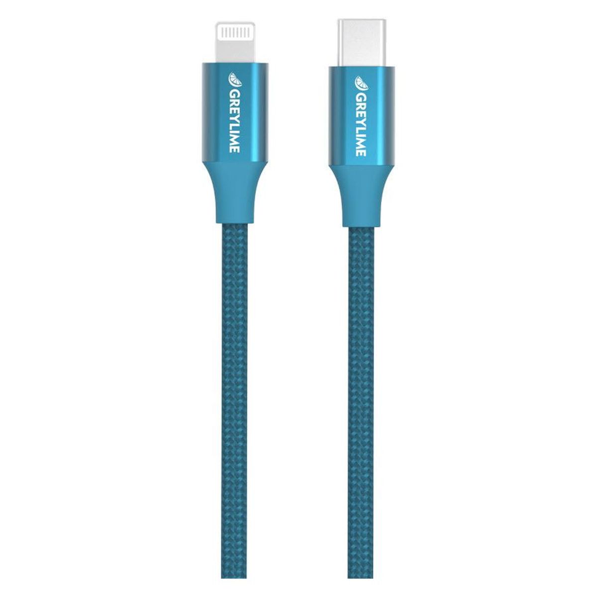 GreyLime Braided USB-C til MFi Lightning Kabel Blå 1 m