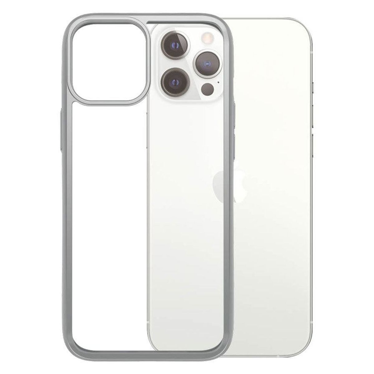 PanzerGlass ClearCase iPhone 12 Pro Max Cover, Satin Silver