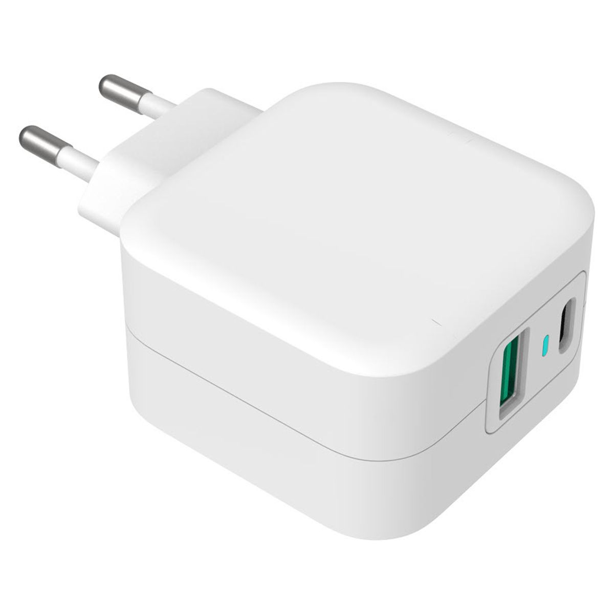 GreyLime 38W USB-C PD & USB-A QC oplader, Hvid