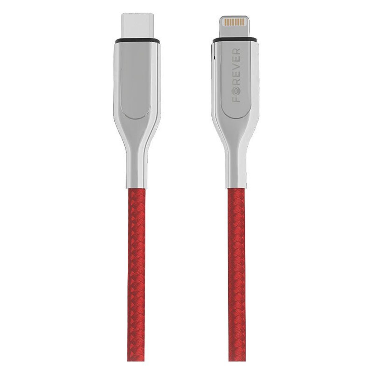 Forever Core 1,5m Mfi USB-C PD til Lightning Kabel, Rød