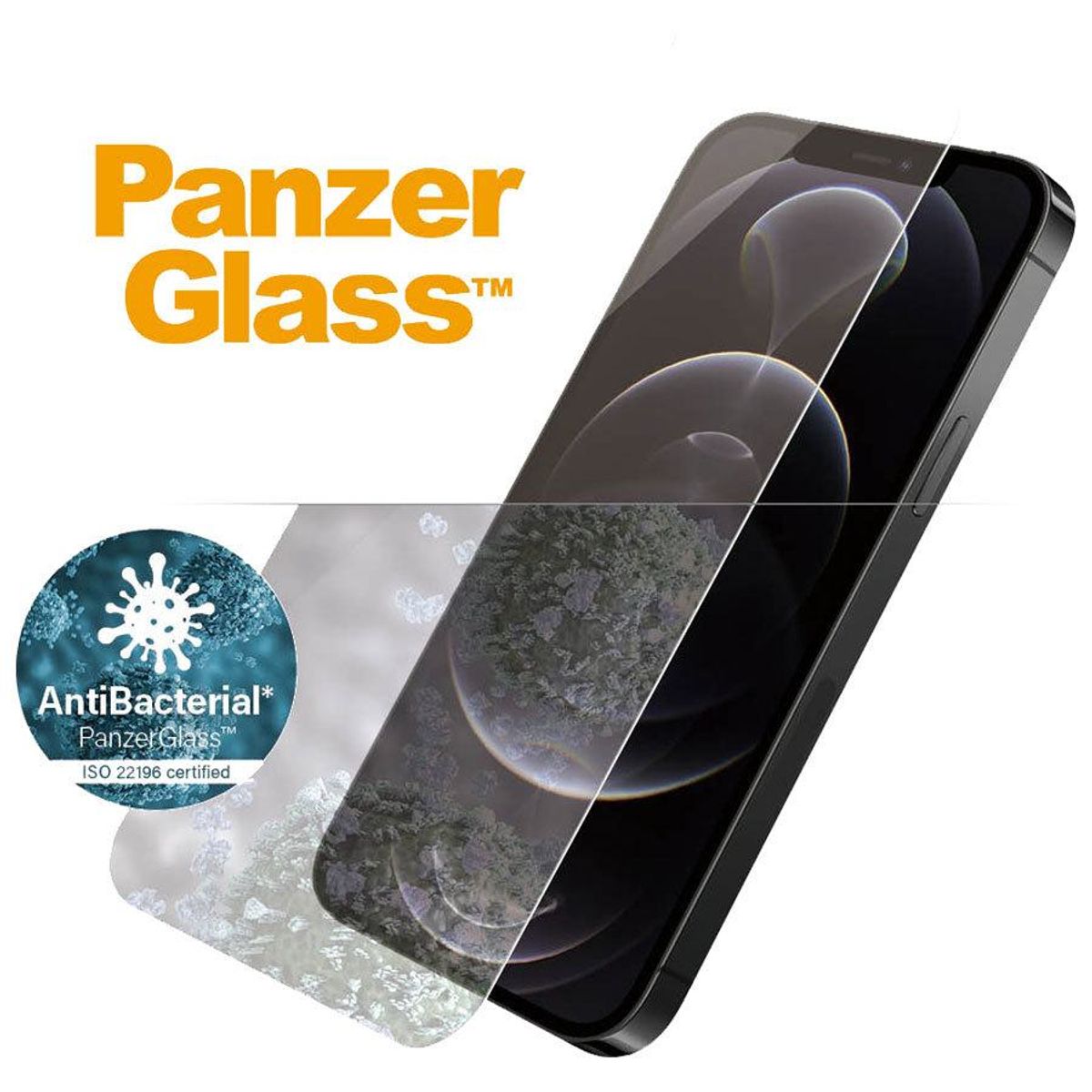 PanzerGlass iPhone 12/12 Pro AntiBacterial Skærmbeskyttelse