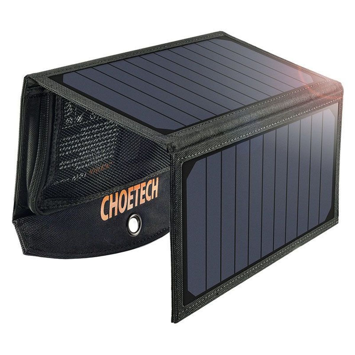 Choetech 2-port 19W Solcellepanel, Sort