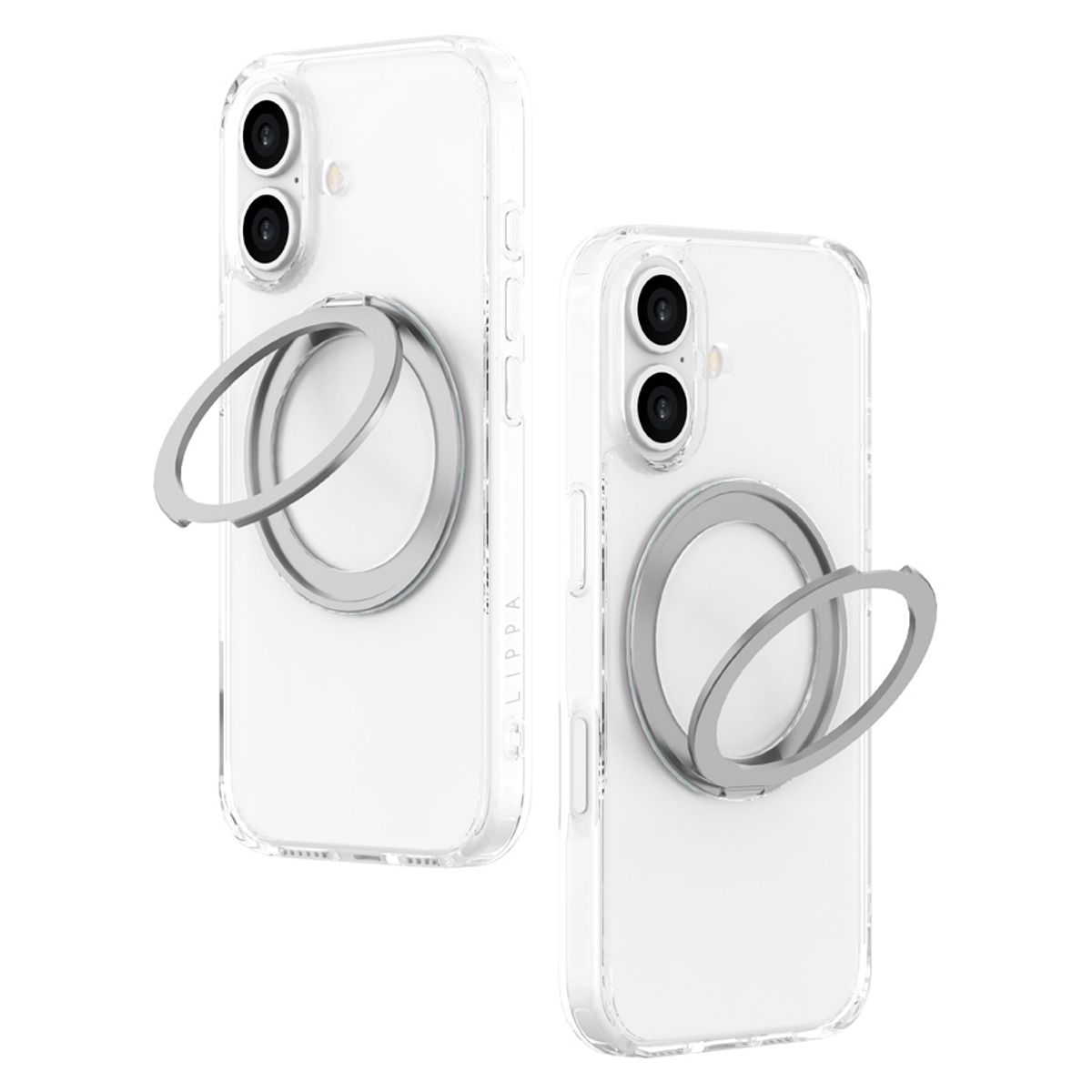 Lippa MagSafe 360 roterende iPhone 16 Cover, Gennemsigtig