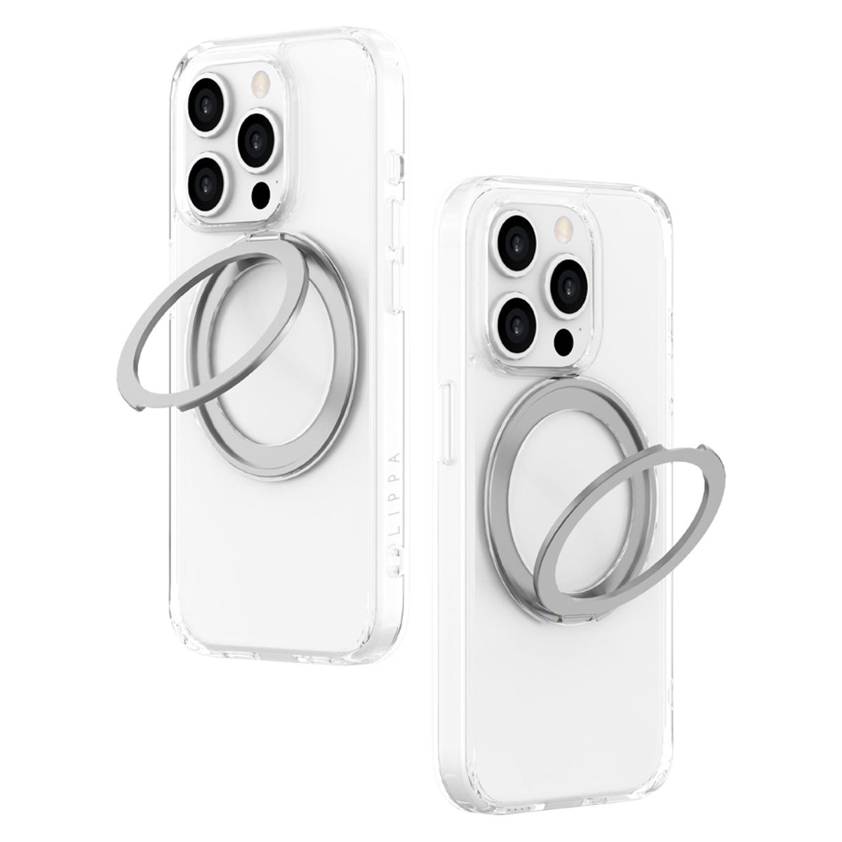 Lippa MagSafe 360 roterende iPhone 15 Pro Cover, Gennemsigtig