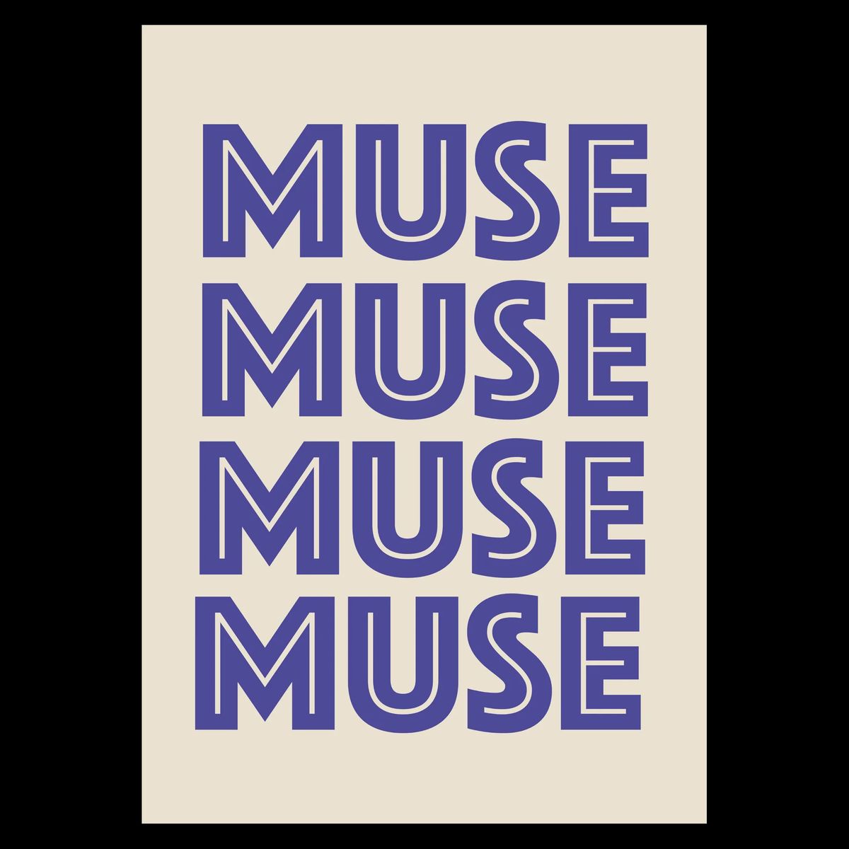 Muse No. 3 Plakat 30x42 cm (A3) / Hvid Egetræ