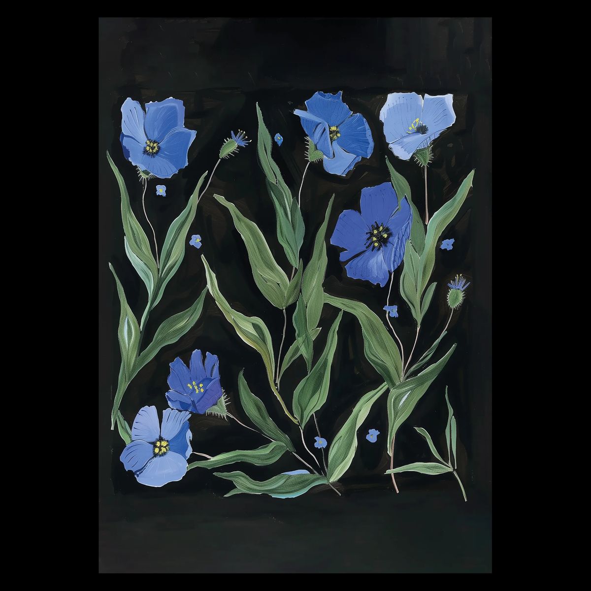 Night Flowers Plakat 30x42 cm (A3) / Egetræ