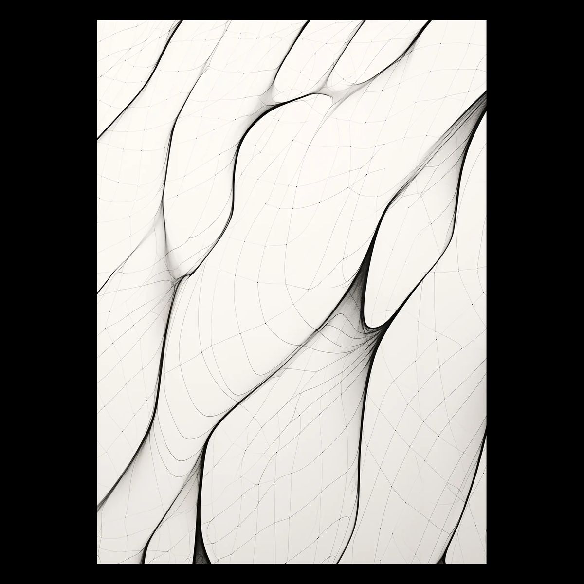 Abstract Curves Plakat 60x84 cm (A1) / Ingen ramme