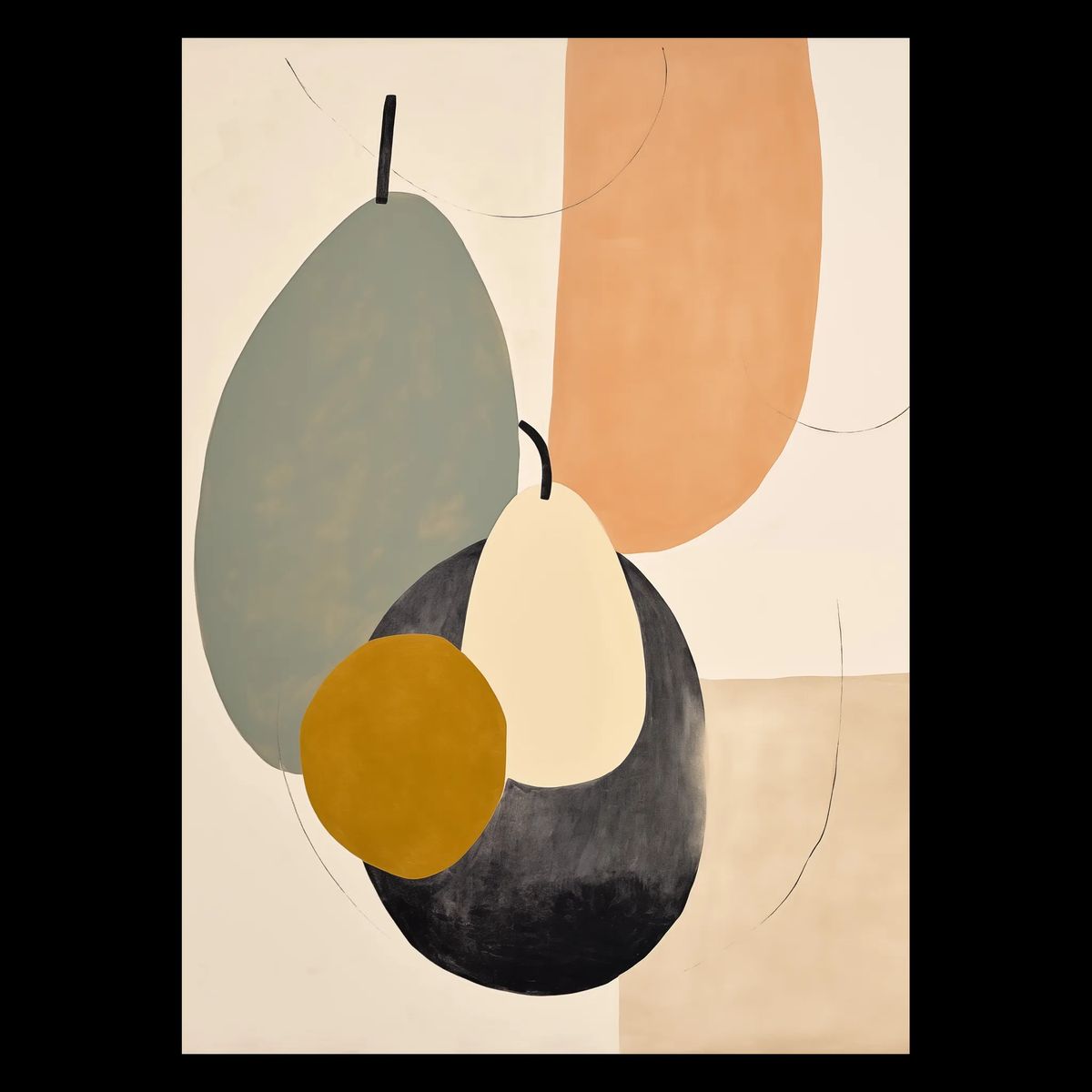 Abstract Fruits Plakat 70x100 cm (B1) / Egetræ