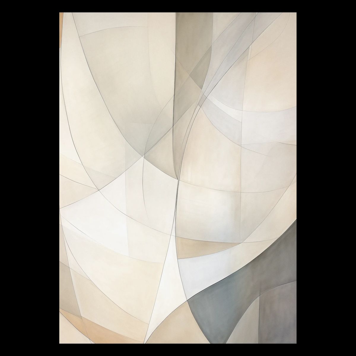 Abstractions Of Lightness No. 8 Plakat 60x84 cm (A1) / Sort egetræ