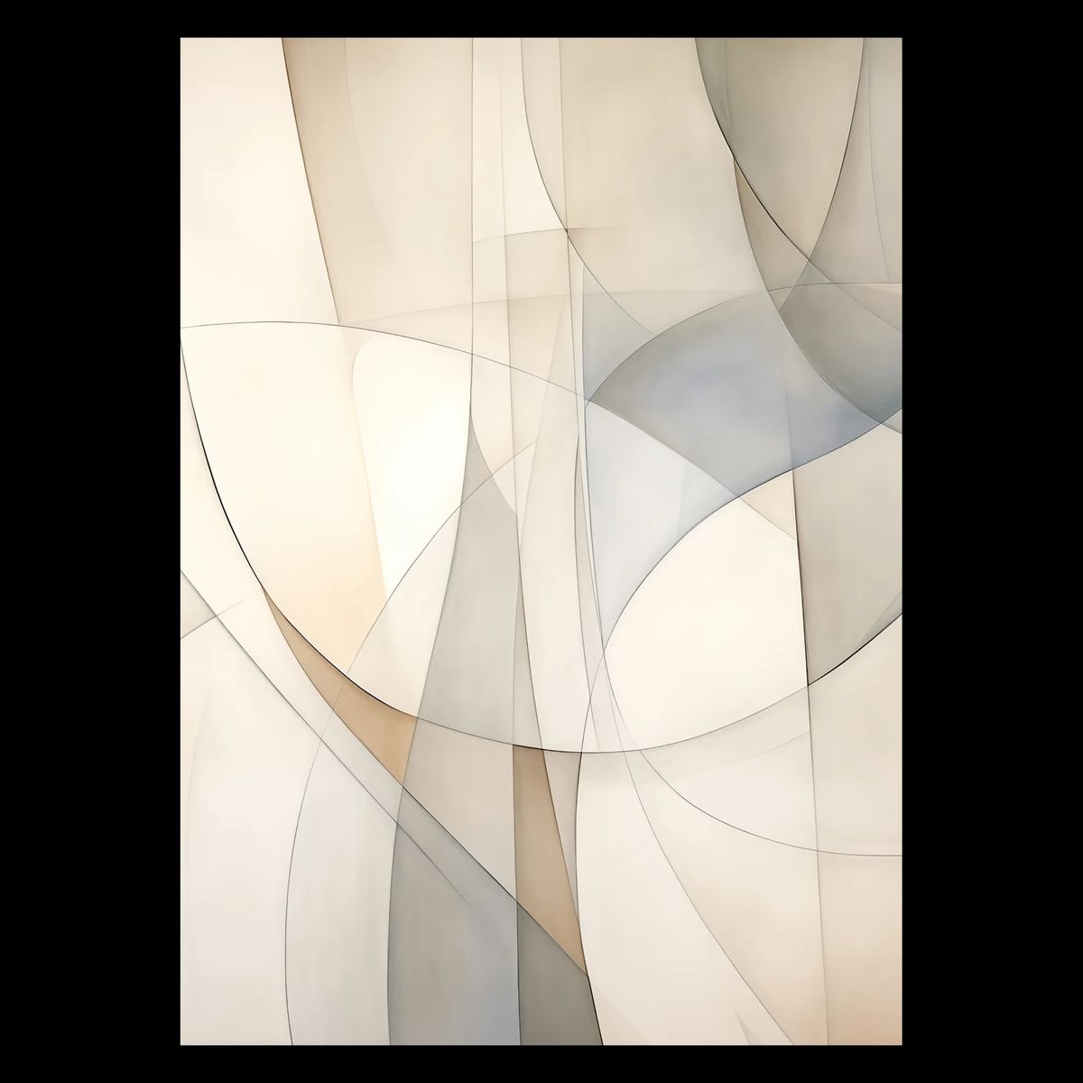 Abstractions Of Lightness No. 4 Plakat 50x70 cm (B2) / Sort egetræ