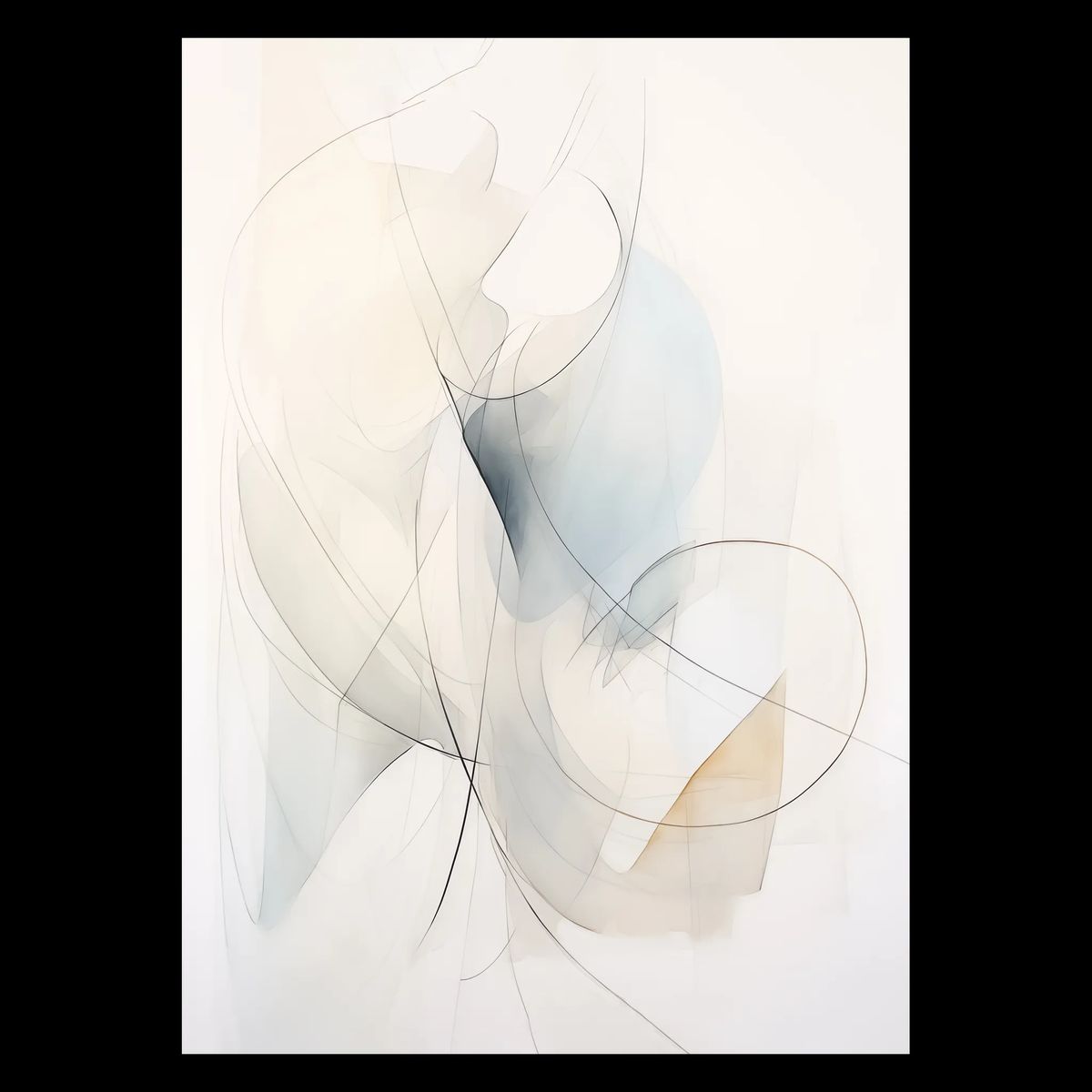 Abstractions Of Lightness No. 5 Plakat 60x84 cm (A1) / Sort egetræ