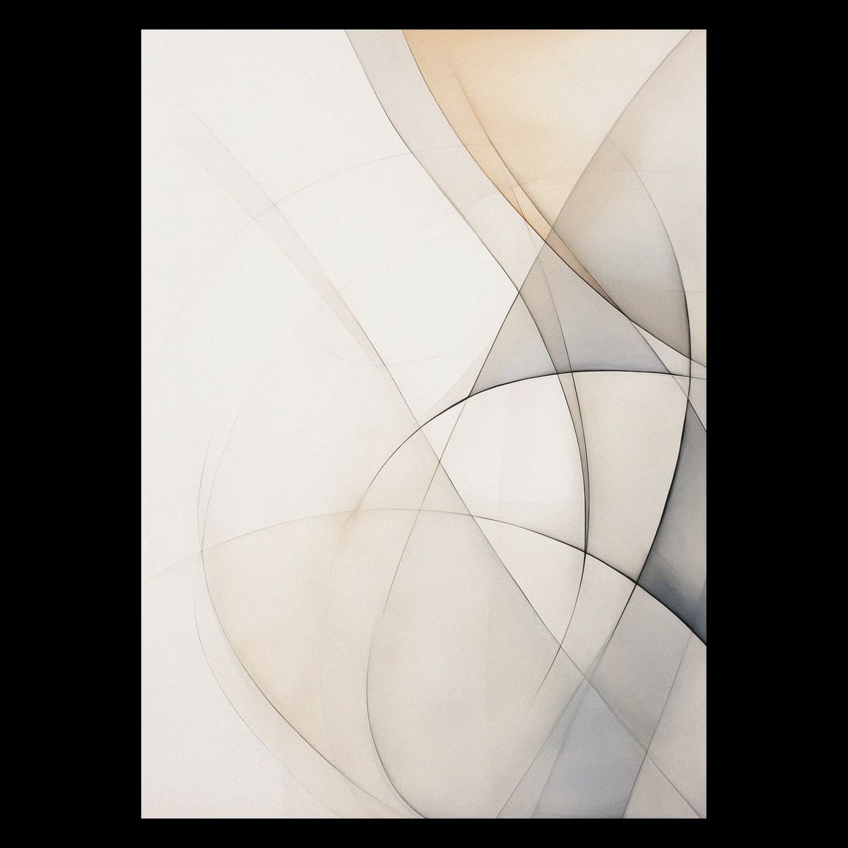 Abstractions Of Lightness No. 6 Plakat 60x84 cm (A1) / Hvid Egetræ