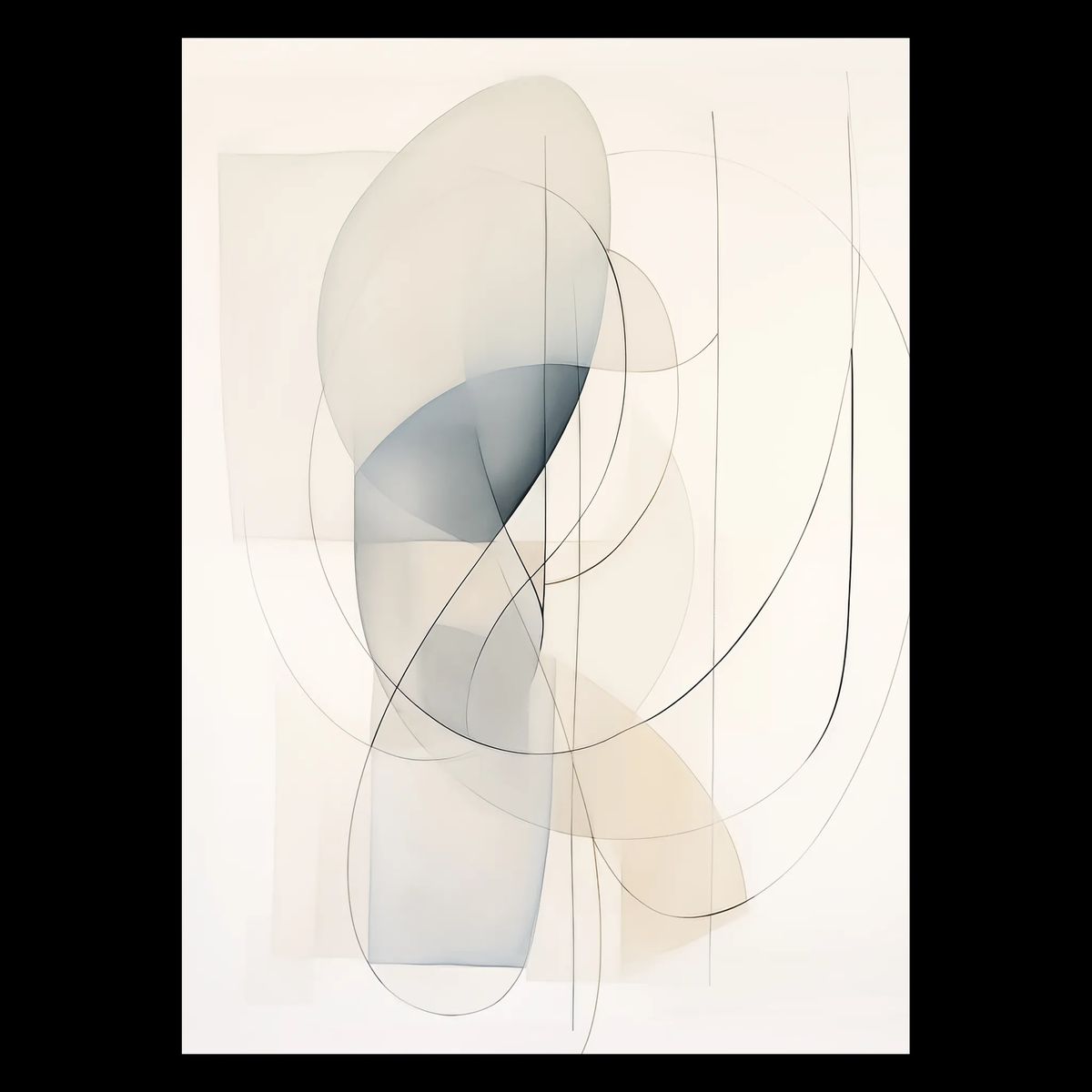 Abstractions Of Lightness No. 2 Plakat 35x50 cm (B3) / Sort egetræ