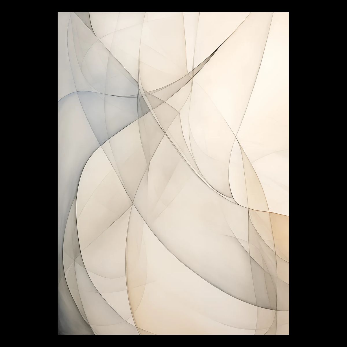 Abstractions Of Lightness No. 3 Plakat 30x42 cm (A3) / Sort egetræ