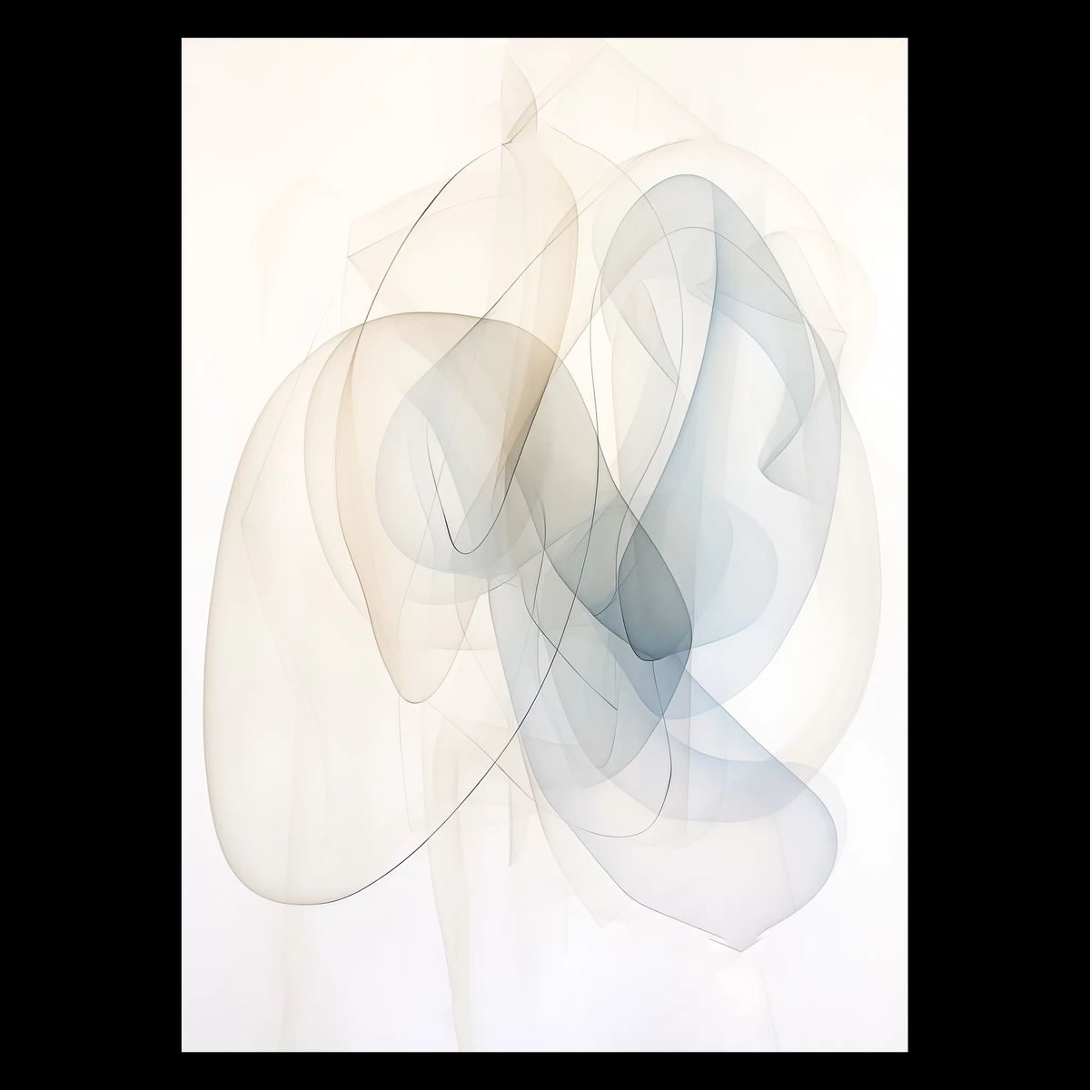 Abstractions Of Lightness No. 1 Plakat 60x84 cm (A1) / Sort egetræ