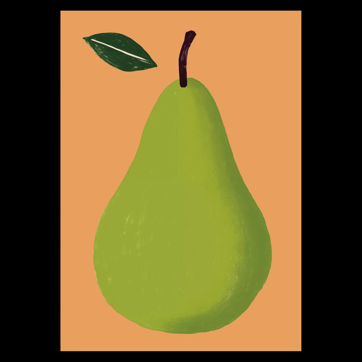 Pear No. 3 Plakat 30x42 cm (A3) / Sort egetræ