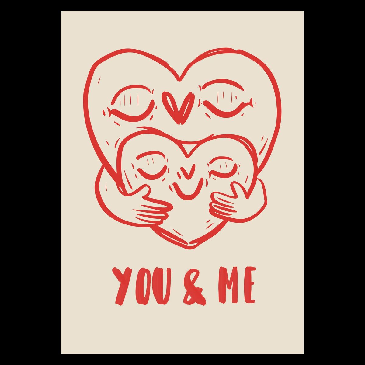 You &and Me Plakat 21x30 cm (A4) / Mørk egetræ