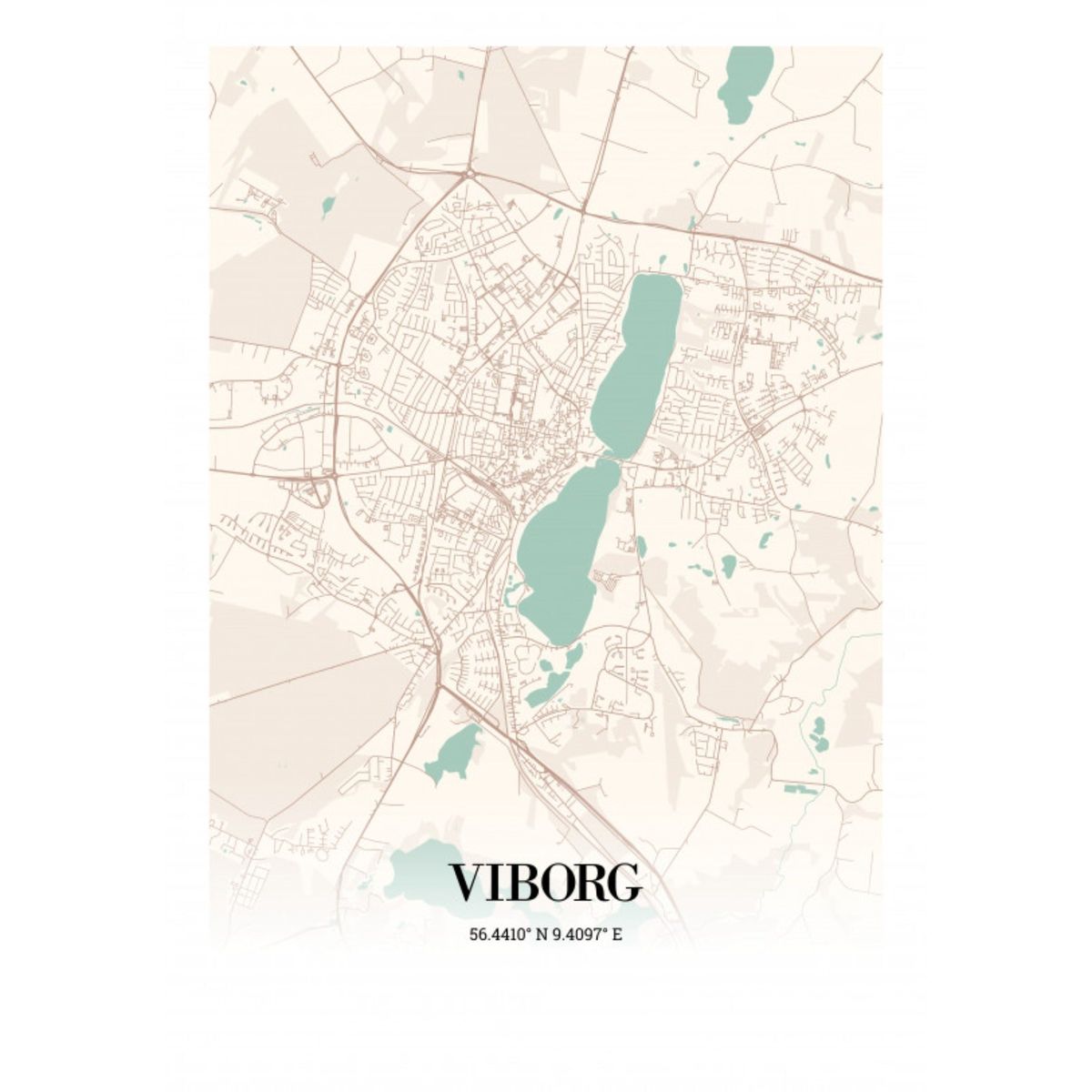 Viborg byplakat 35x50 cm (B3)