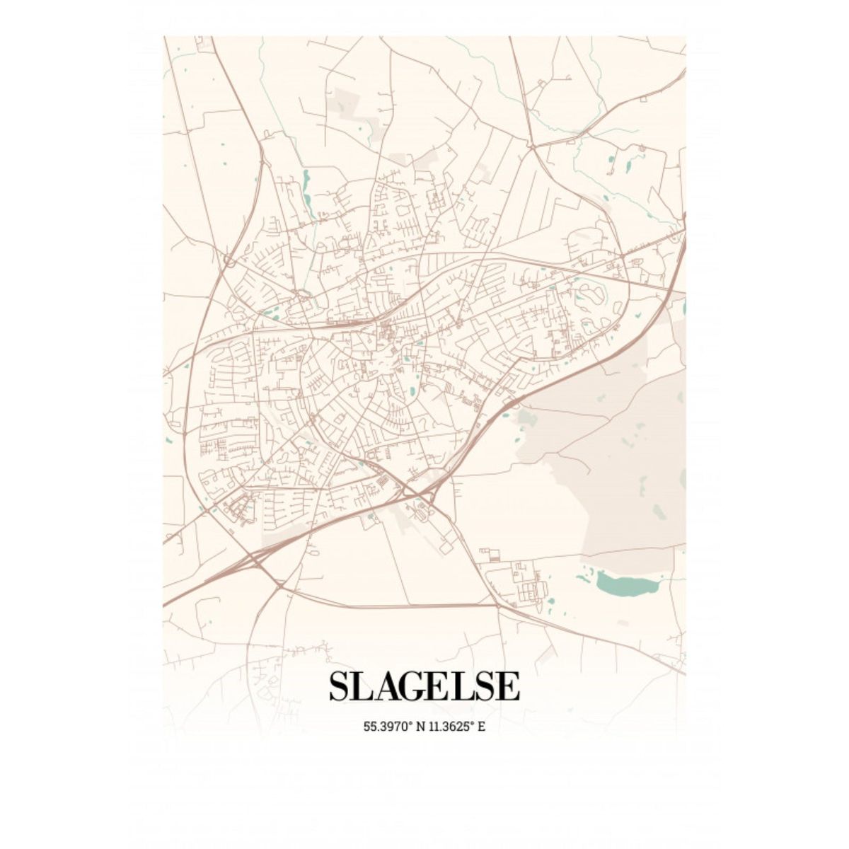 Slagelse 30x42 cm (A3)