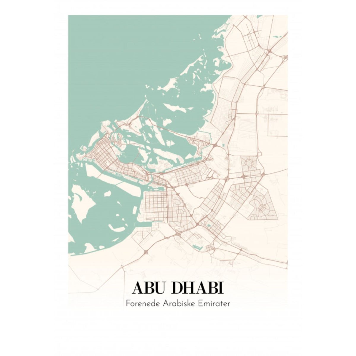 Abu Dhabi - Forenede Arabiske Emirater 21x30cm (A4)