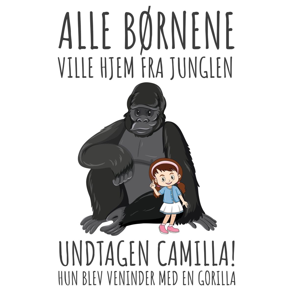 Alle Børnene - Gorilla Camilla 60x84 cm (A1)