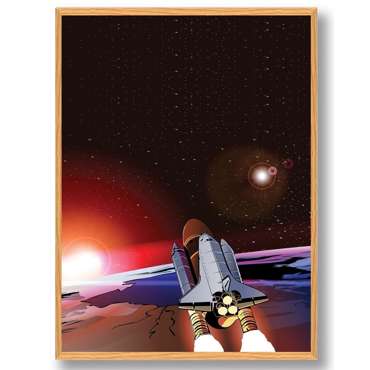 Spaceship - plakat (Størrelse: L - 50x70cm (B2))