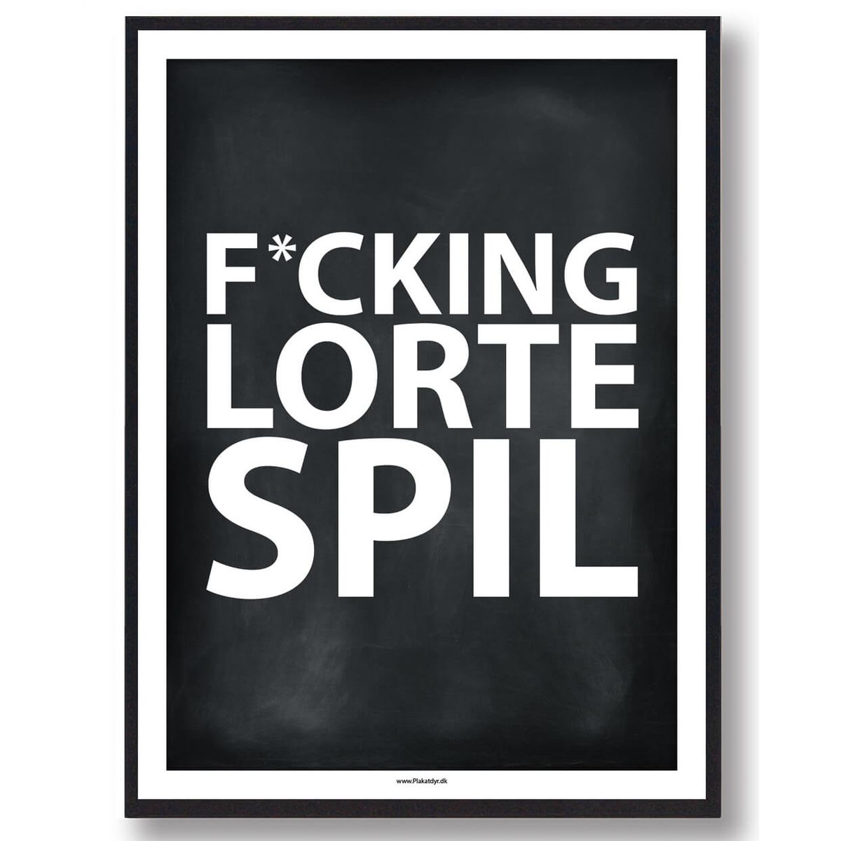 F*CKING LORTE SPIL - gamerplakat (sort) (Størrelse: L - 50x70cm (B2))