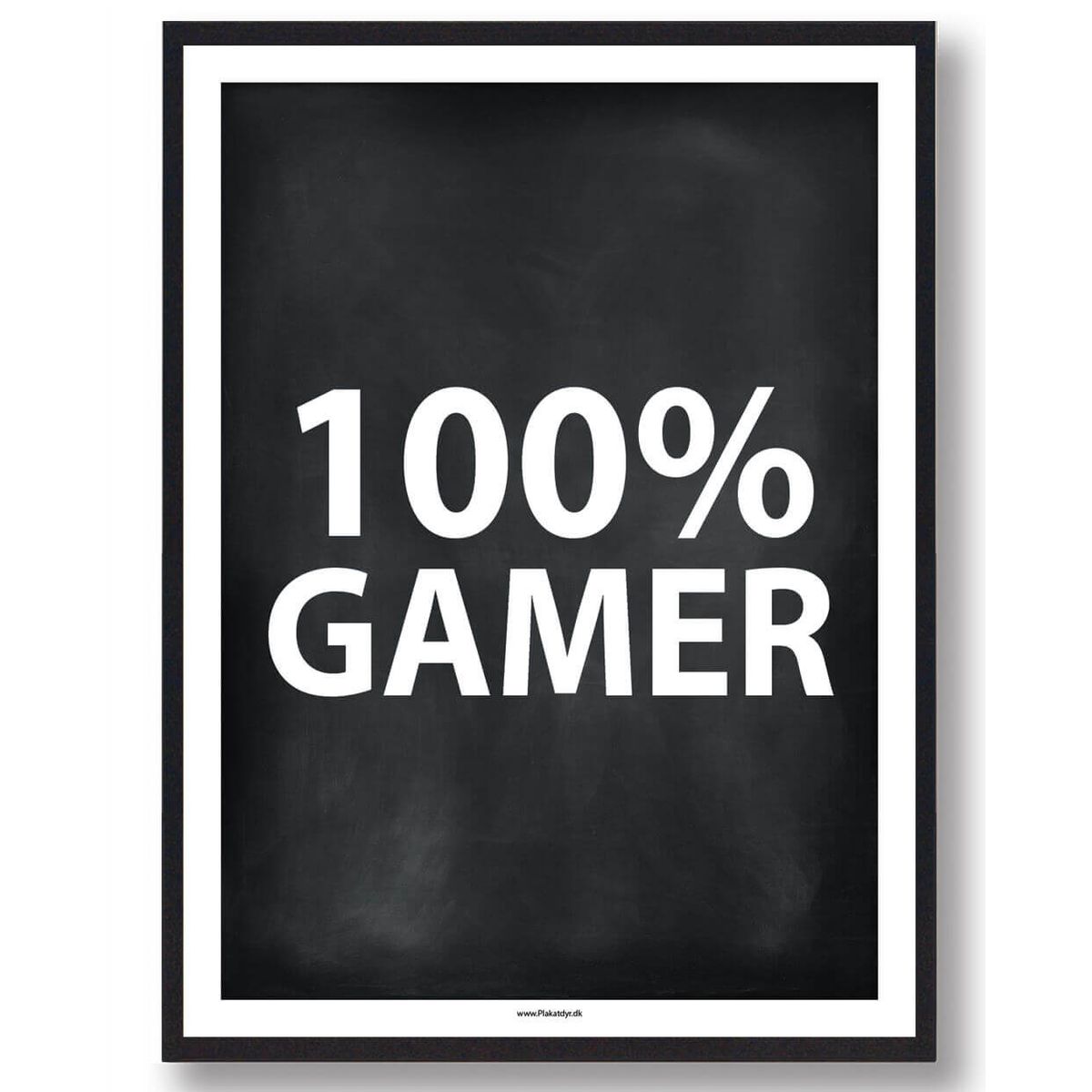 100% GAMER - gamerplakat (sort PC) (Størrelse: L - 50x70cm (B2))