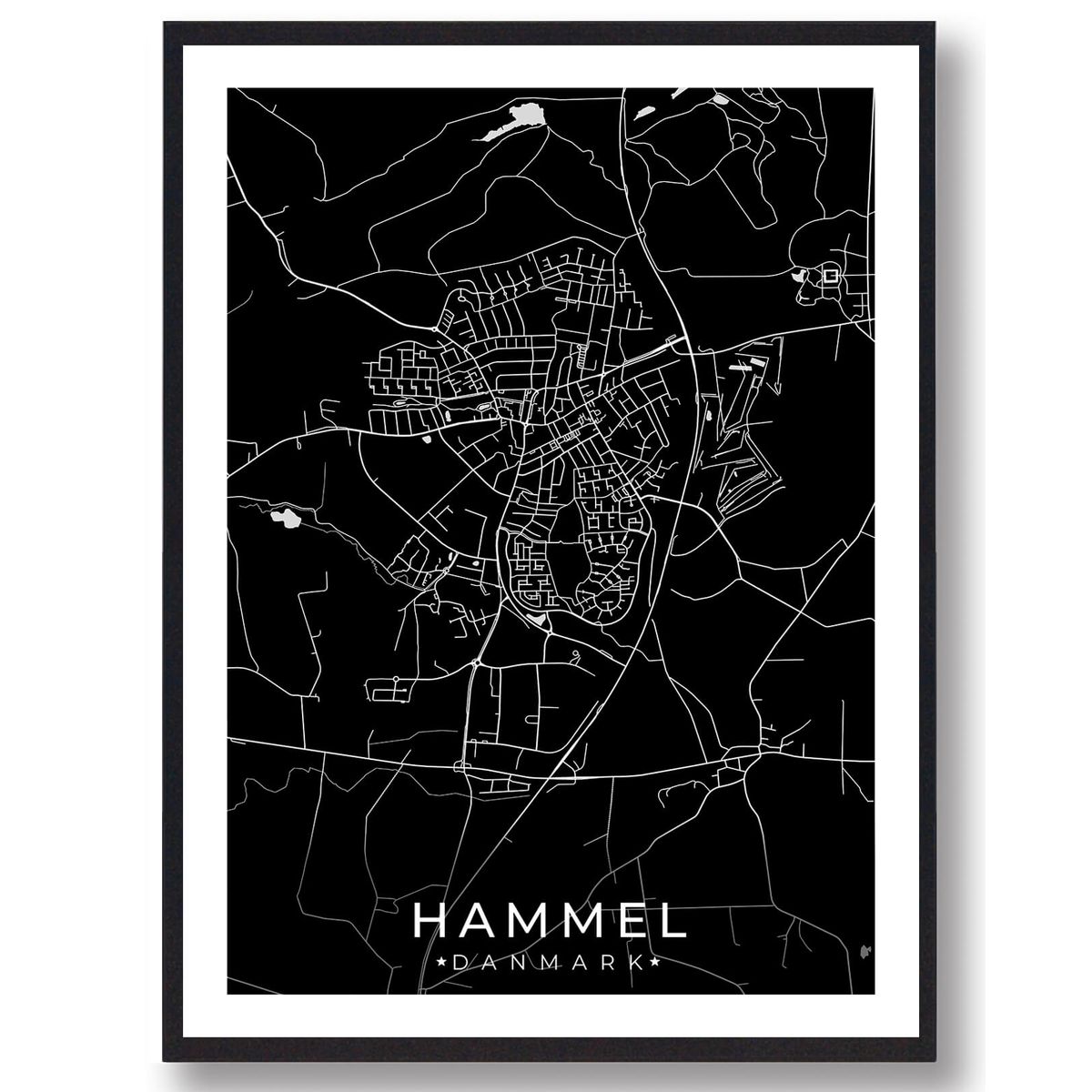 Hammel by plakat - sort (Størrelse: L - 50x70cm (B2))