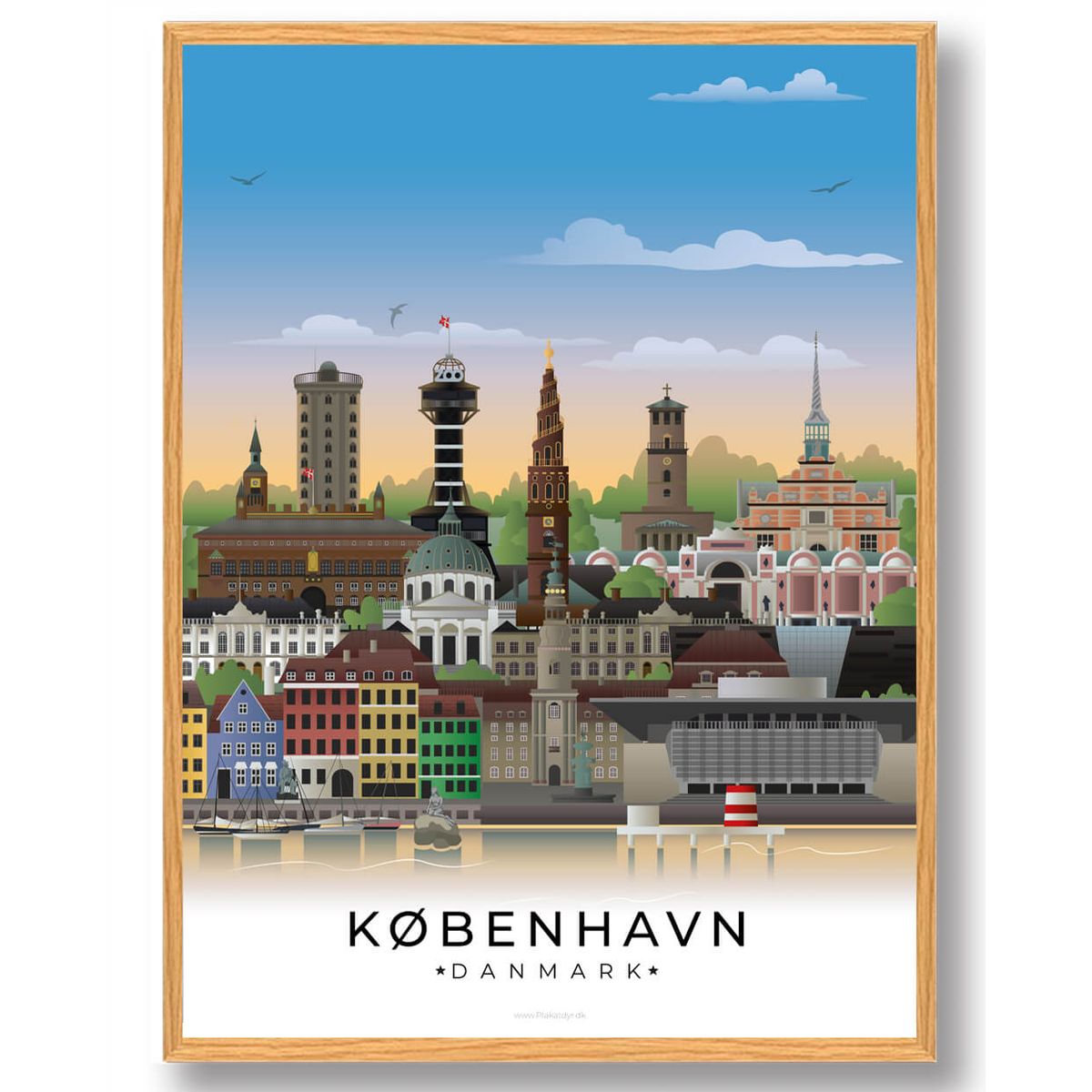 København byplakat (RESTPARTI) (Størrelse: M - 30x40cm)