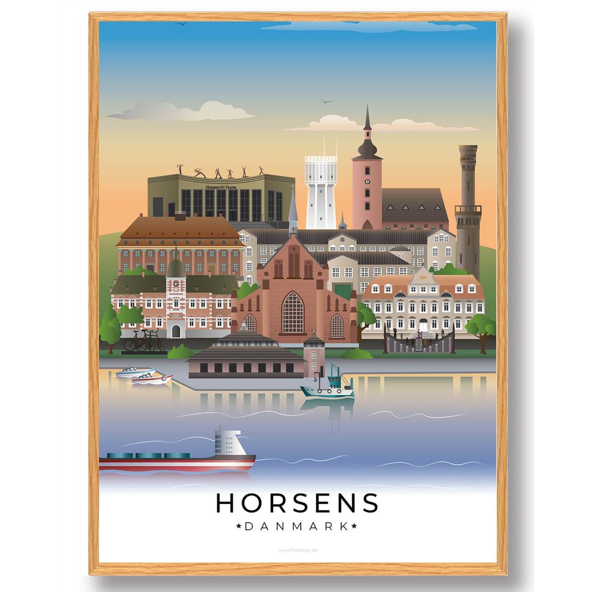 Horsens plakat (RESTPARTI) (Størrelse: L - 50x70cm (B2))