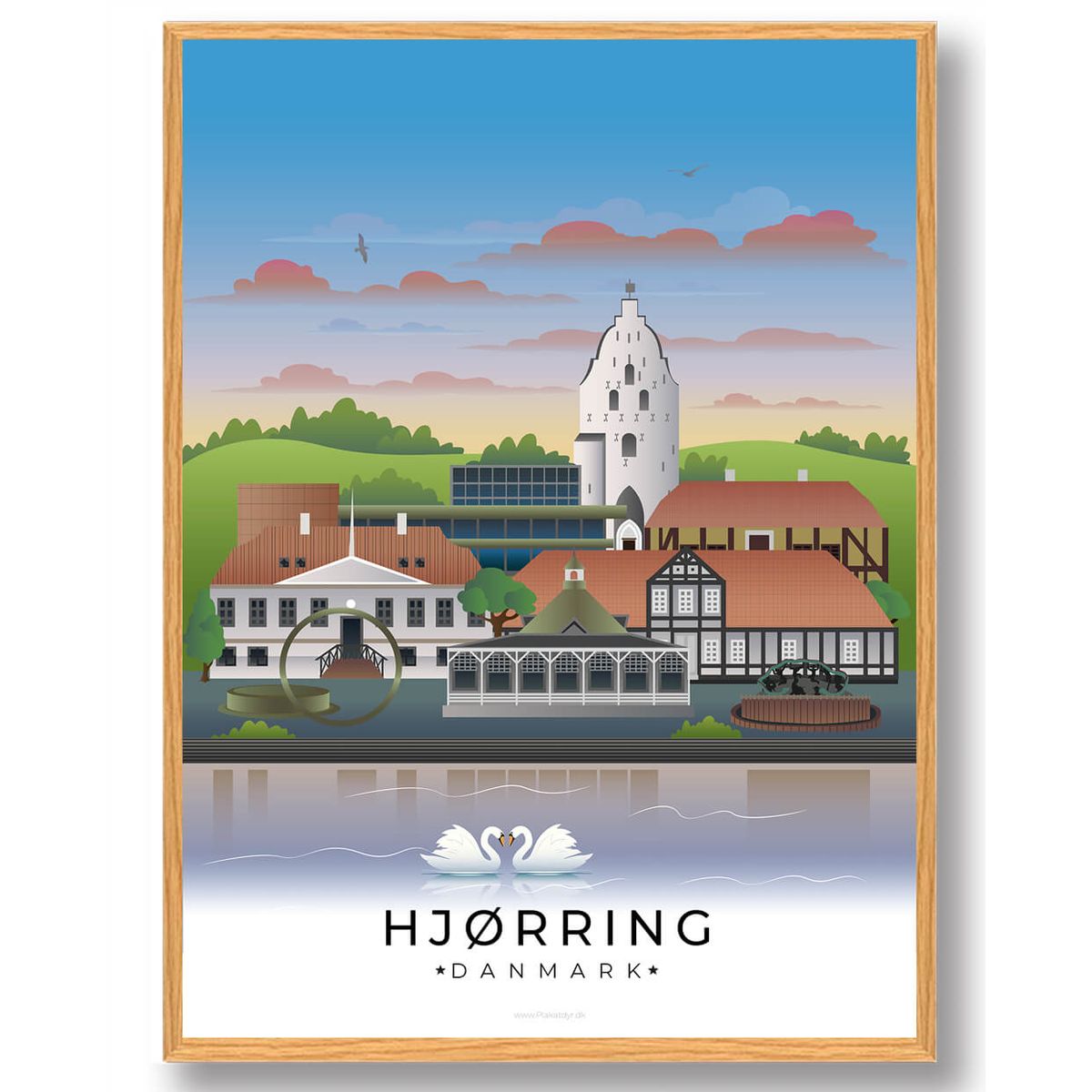 Hjørring plakat (RESTPARTI) (Størrelse: L - 50x70cm (B2))