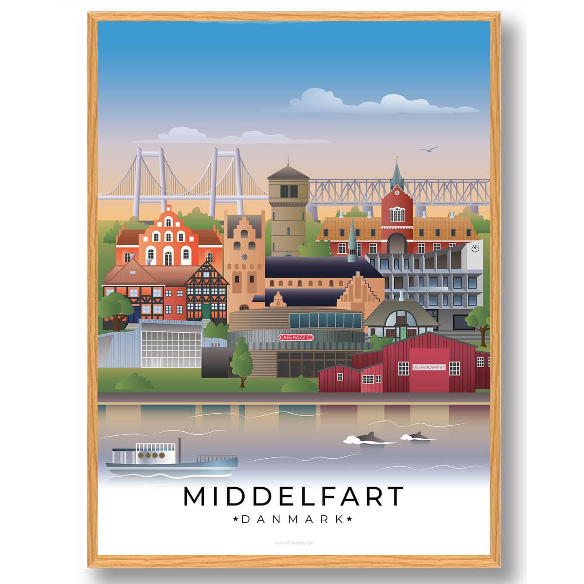 Middelfart plakat (RESTPARTI) (Størrelse: L - 50x70cm (B2))