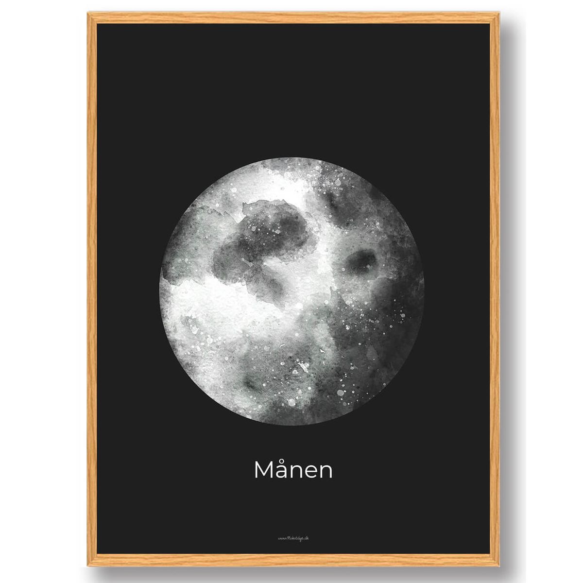 Månen - rumplakat (Størrelse: L - 50x70cm (B2))