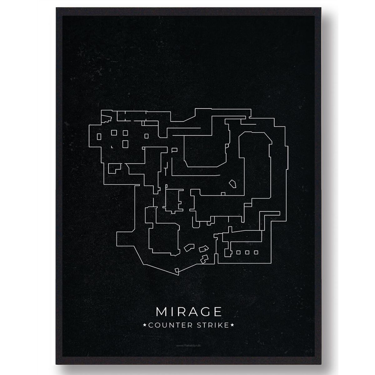 Mirage map - CS gamerplakater (Størrelse: L - 50x70cm (B2))